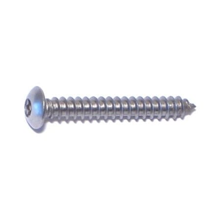 Sheet Metal Screw, #6 x 1 in, 18-8 Stainless Steel Round Head Torx Drive, 15 PK